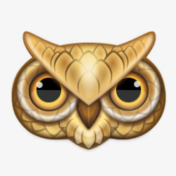 卡通大眼睛的猫头鹰图标material卡通素材