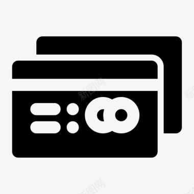 信用卡信用卡购物和电子商务雕文图标