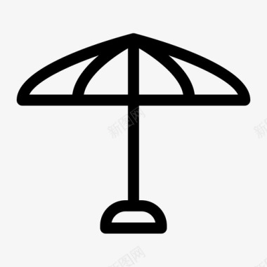 雨立伞保护雨图标