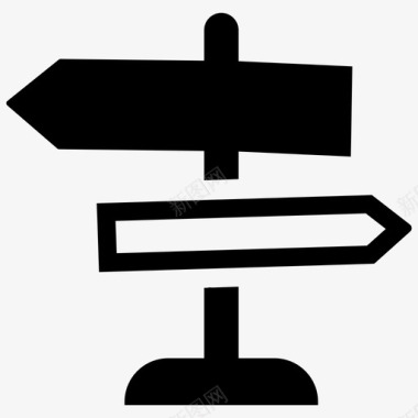 方向牌指示牌路标图标