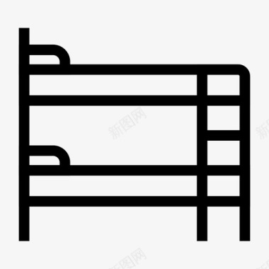 家具和家居双层床婴儿床家具图标