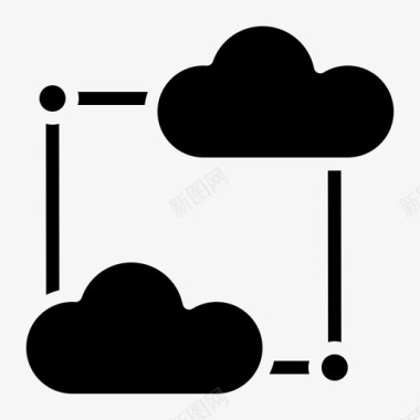 服务器云文件网络图标