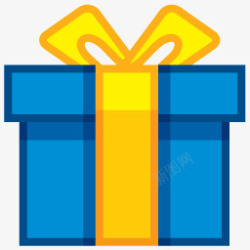 蓝色的礼物盒图标iconcomWebUI礼物素材