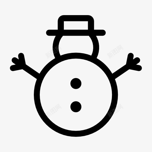 圣诞节雪人图标 iconcom Web UI 图标png免抠素材_88icon https://88icon.com 图标 圣诞节 雪人