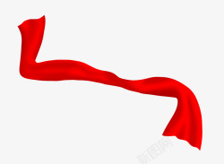 红丝绸 红丝带礼盒彩带丝绸素材