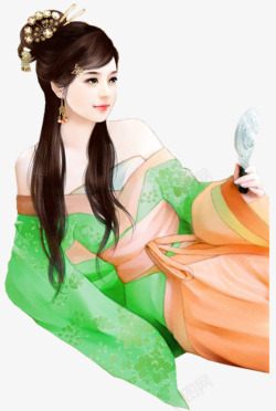 篇手绘美女帅哥人物 19  浪漫人生  古典美女素材