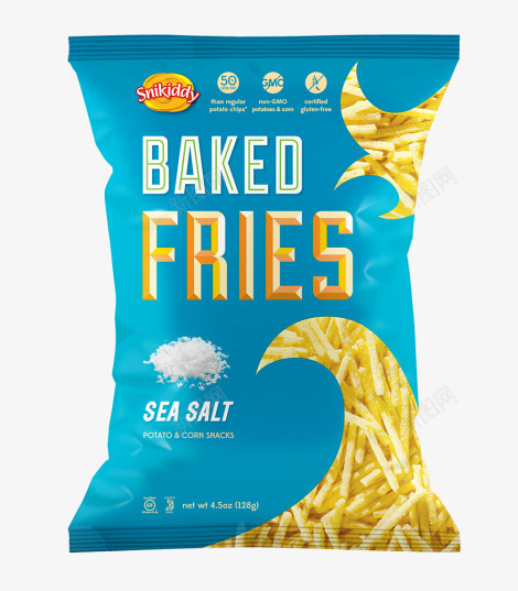 Sea Salt Baked Fries  Snikiddy包装食品png免抠素材_88icon https://88icon.com 包装 食品