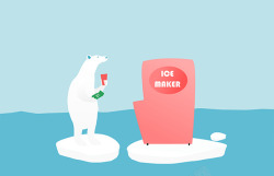 WORRYNow everyone can get ice easily  Polar bears need not worry any more小矢量高清图片