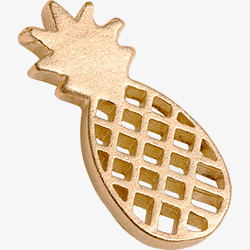 Gold metallic pineapple pendant charm茉茉双十一活动png免抠素材_88icon https://88icon.com 茉茉双 十一 活动