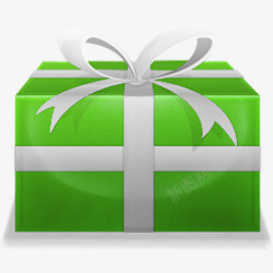 绿色的礼物盒图标 iconcom素材