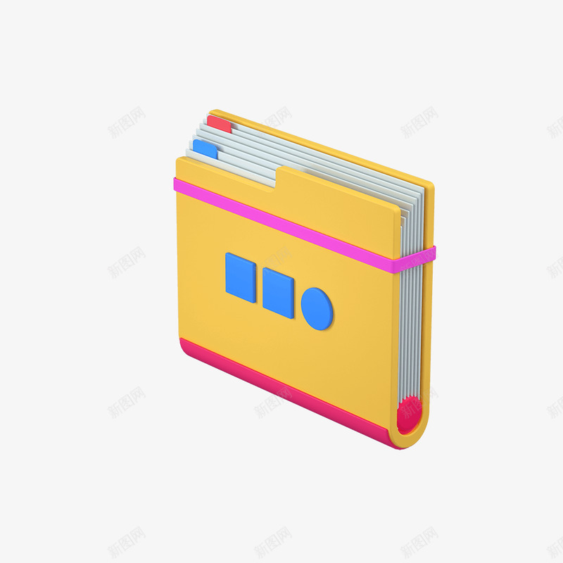 3d文件夹png免抠素材_88icon https://88icon.com 文件夹