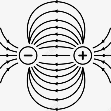 磁场电流物理图标