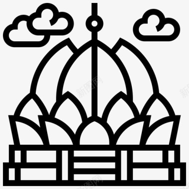 莲花寺印度旅游图标