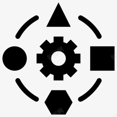 形状和符号开发形状产品工业制造图标
