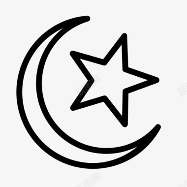 神圣开斋节伊斯兰教图标