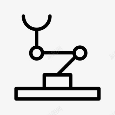 线性图标坐标机械简单臂工业线性图标