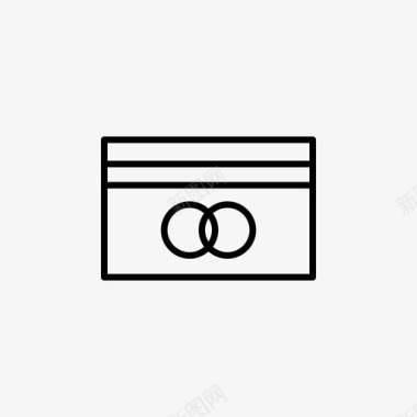 线性图标坐标卡万事达卡银行商务图标