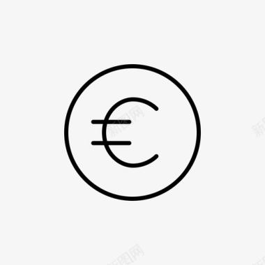 扁平金融时钟图标欧元银行商业图标