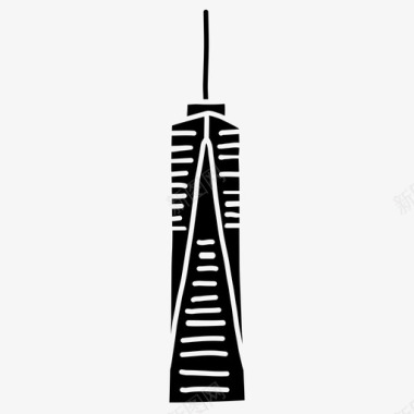 纽约市自由塔纽约市摩天大楼图标