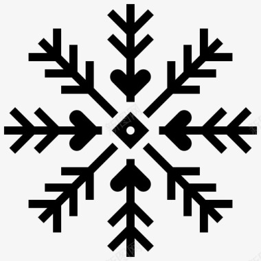 冬天的雪雪花寒冷水晶图标