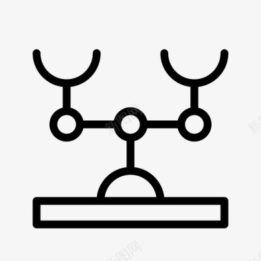 线性图标坐标机械简单臂工业线性图标