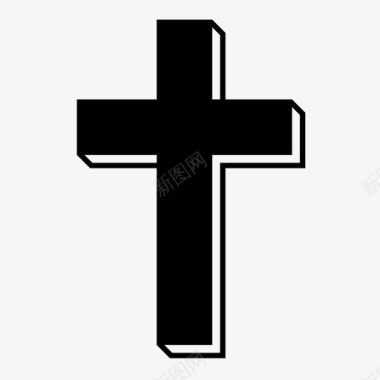 十字架标志十字架耶稣宗教图标