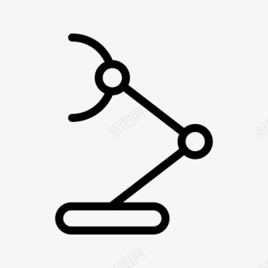 线性图标坐标机械简单臂工业线性图标