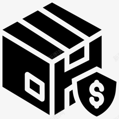 中秋节包装素材箱保险物流配送包装图标