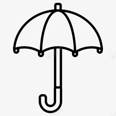 雨伞雨雨天图标