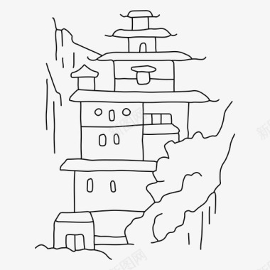 虎兰虎巢寺建筑不丹图标