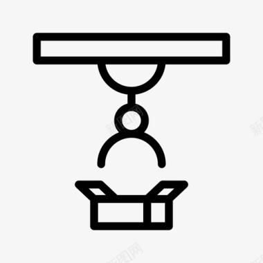 线性图标坐标机械简单臂工业线性图标