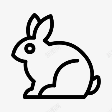 兔子兔子动物复活节图标