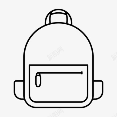 学生背包书包学校图标
