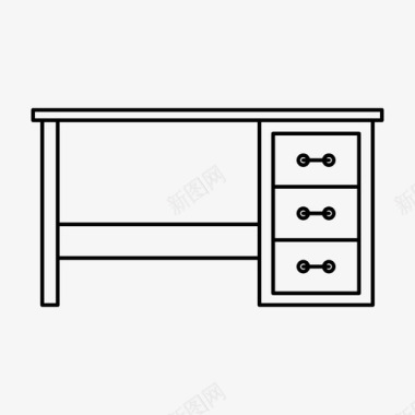 办公桌场景书桌家具办公桌图标