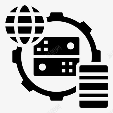 服务器大数据处理服务器图标