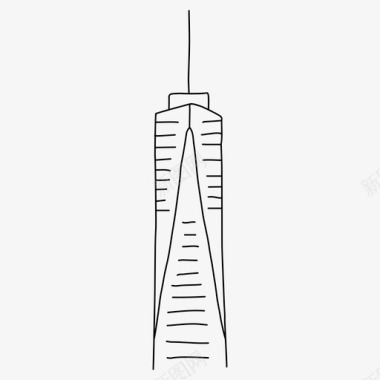自由塔建筑纽约图标