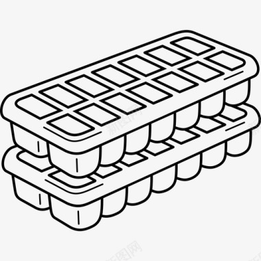 冰块英文字母冰块托盘包装柔性托盘图标