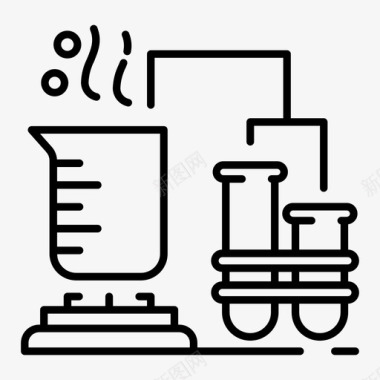 科学小实验热板化学实验室图标