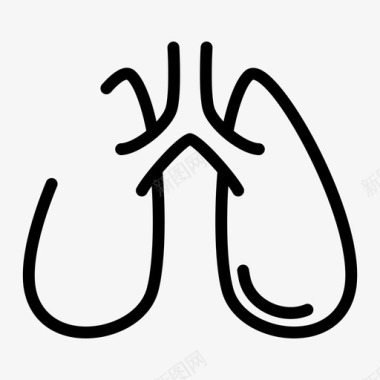 肺大胆医疗保健医院图标