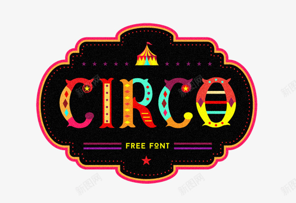 CIRCO  Free Font  CIRCOType inspired by CircusFree Font 中国风png免抠素材_88icon https://88icon.com 中国 国风