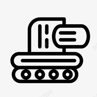 可爱的坦克车辆极简坦克图标