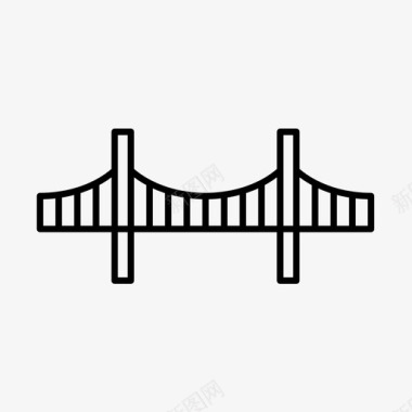 船运桥梁建筑桥梁建筑建筑物图标