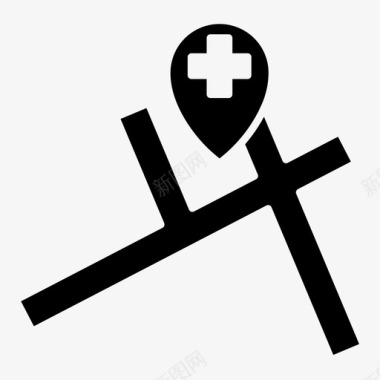 护士医院位置健康医疗图标