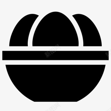 碗里的蛋装饰复活节图标
