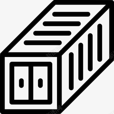 中秋节包装素材集装箱货物物流配送图标