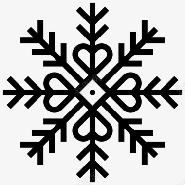 冬天的雪雪花寒冷水晶图标