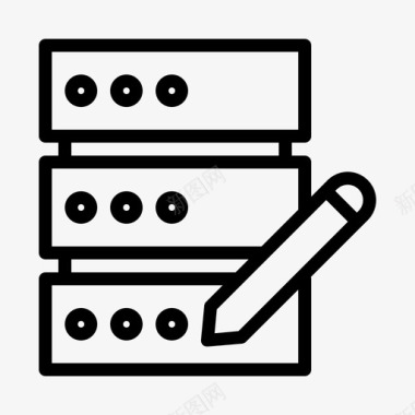 服务器数据库云编辑图标