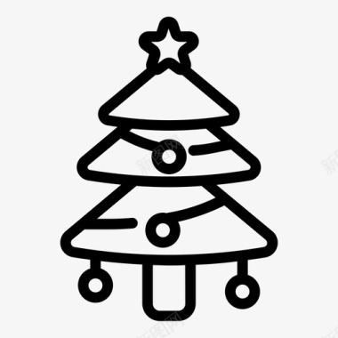 冷杉圣诞树装饰冷杉图标