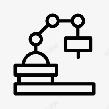 机械臂机械简单臂工业线性图标