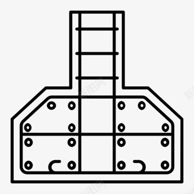 人体结构轮廓建筑符号基脚斜坡图标